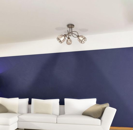 Näve LED Spotleuchte JOSEFA Ø38cm Warmweiss stahl-blank 1280850