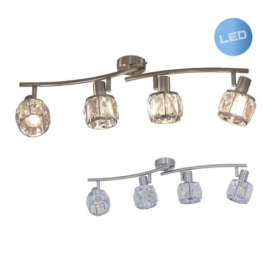 Näve LED Spotleuchte JOSEFA 70x9,2cm 16W Warmweiss stahl-blank 1280950