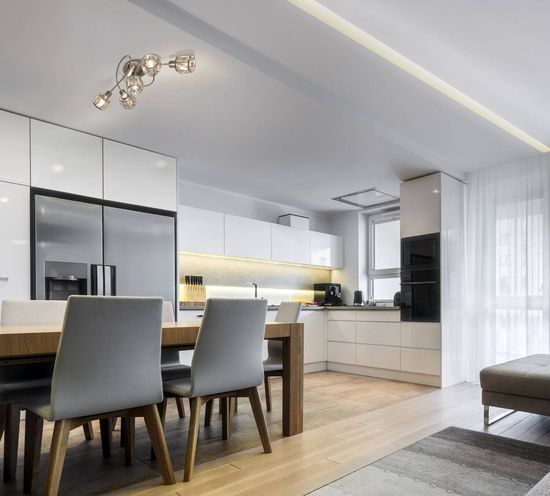 Näve LED Spotleuchte JOSEFA 61x36cm 200W Warmweiss stahl-blank 1281050