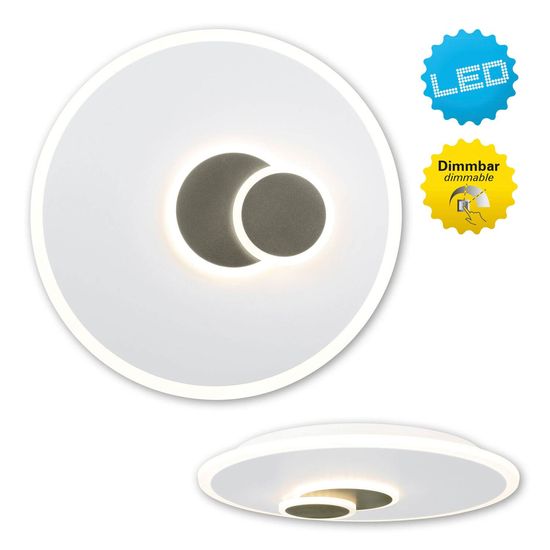 Näve LED Deckenleuchte AARHUS Ø47cm Warmweiss weiß dimmbar RGB 1357623