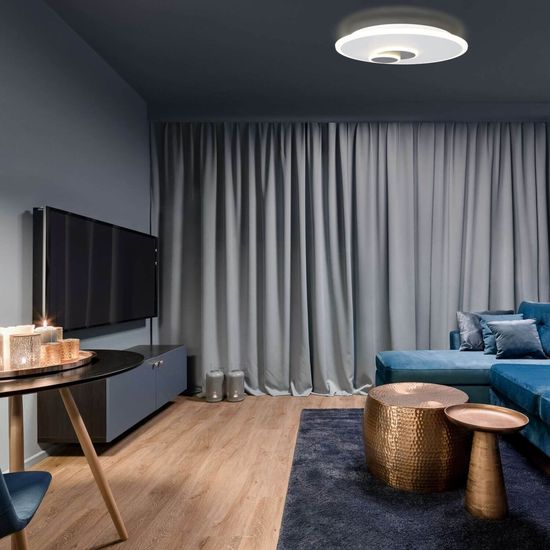 Näve LED Deckenleuchte AARHUS Ø47cm Warmweiss weiß dimmbar RGB 1357623