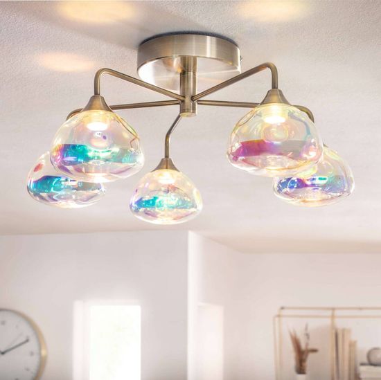 Näve Deckenleuchte VARNA Ø50cm Warmweiss messing 1367645