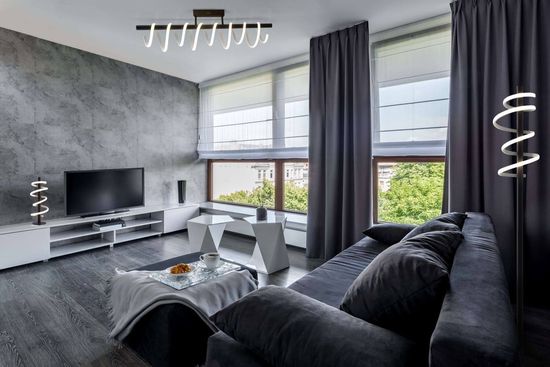 Näve Deckenleuchte BELLEZA 100x20cm Warmweiss schwarz 1374322