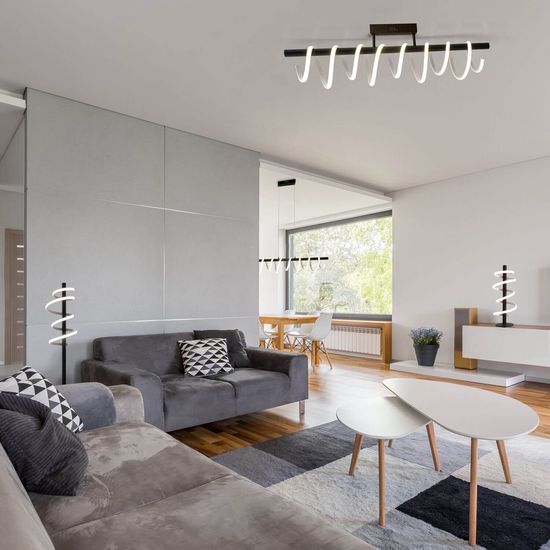 Näve Deckenleuchte BELLEZA 100x20cm Warmweiss schwarz 1374322