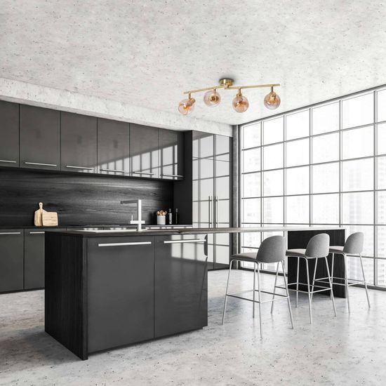 Näve E14 Spotleuchte LIBBY 80x23cm messing 1389845