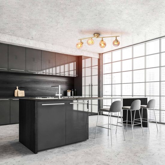 Näve E14 Spotleuchte LIBBY 80x23cm messing 1389845