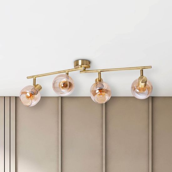 Näve E14 Spotleuchte LIBBY 80x23cm messing 1389845