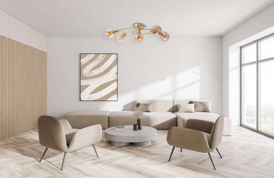 Näve E14 Spotleuchte LIBBY 61x36cm messing 1390145