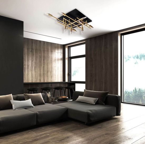 Näve G9 Deckenleuchte ANCONA 51x48cm messing 1392845