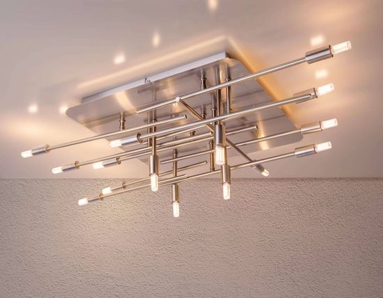 Näve G9 Deckenleuchte ANCONA 71x70cm stahl-blank 1392950