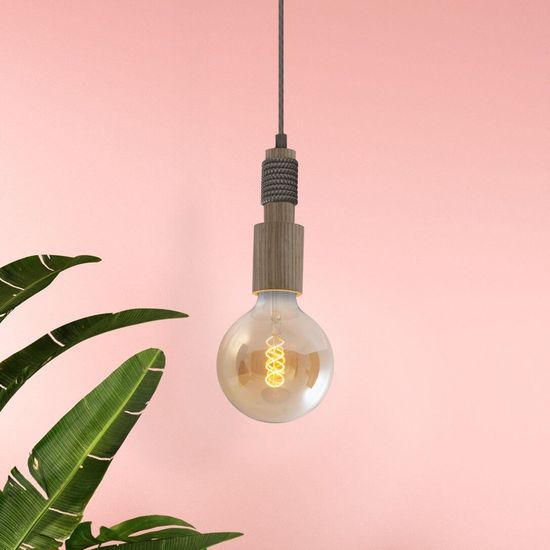 Näve E27 Pendelleuchte BENTO Ø5cm natur 141627