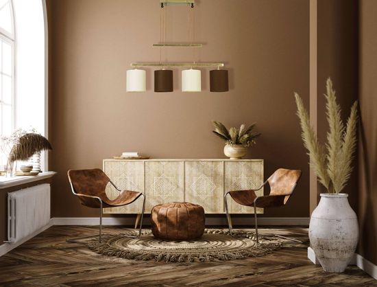 Näve E27 Pendelleuchte TILDE 86x15cm messingmatt 7090548