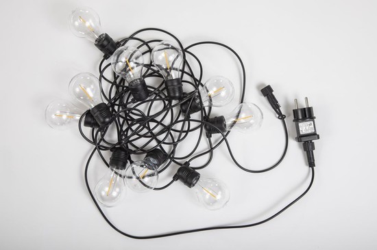 NewGarden ALLEGRA LED Lichterkette braun 8m für Steckdose E27 Innen & Außen IP44