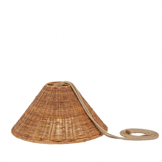 NewGarden CALOBRA Hängeleuchte LED Rattan Outdoor ohne Stromkabel + Fernbedienung Innen & Außen IP54