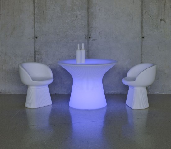 NewGarden CAPRI 75 LED Outdoor Tisch beleuchtet 75cm + RGB, Akku, Fernbedienung Innen & Außen IP65