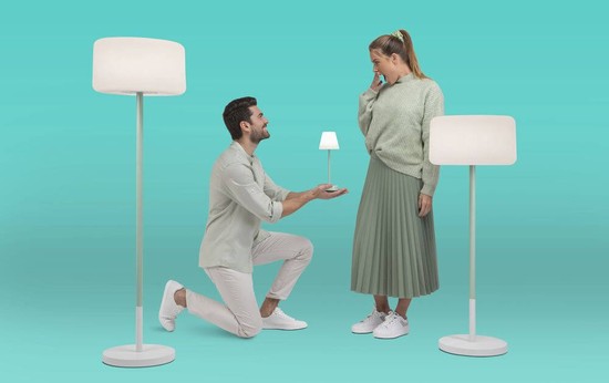 NewGarden LOLA SLIM 30 LED Tischlampe Touch-Sensor dimmbar rose-gold Innen & Außen IP44