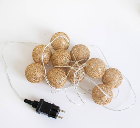 NewGarden PALLINA LED Balkon und Garten Lichterkette warmweiss Innen & Außen IP44