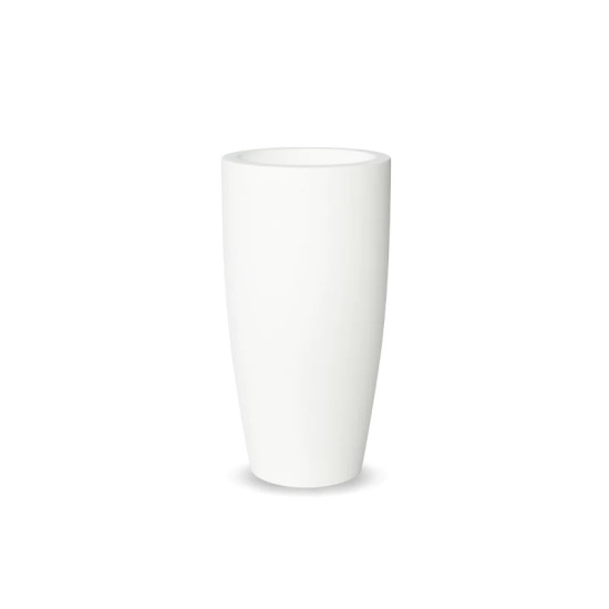 Newgarden BAMBU 70 Übertopf, Kübel XXL groß doppelwandig rund, hoch ø40x70cm weiss 16L außen