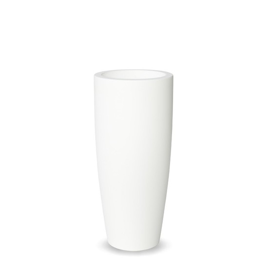 Newgarden BAMBU 90 Blumentopf XXL groß doppelwandig rund, hoch ø40x90cm weiss 16L outdoor