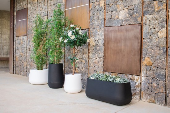 Newgarden CAMELIA Large Blumentopf, Kübel XXL groß Hochbeet 98x39x39cm schwarz 102L außen