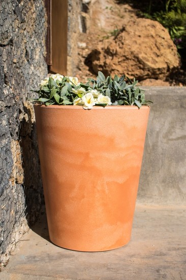 Newgarden GERBERA 33 Pflanzkübel groß rund ø32x39cm terrakotta 20L mit Wasserspeicher outdoor