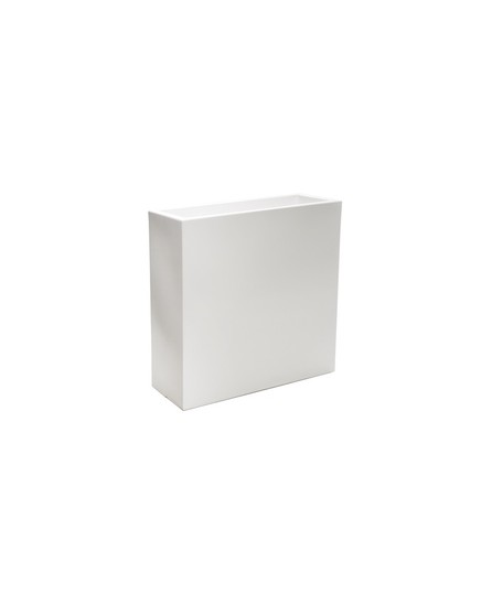 Newgarden JUNCO 80 Übertopf, Kübel XXL groß doppelwandig eckig Hochbeet 80x32x80cm weiss 39L außen