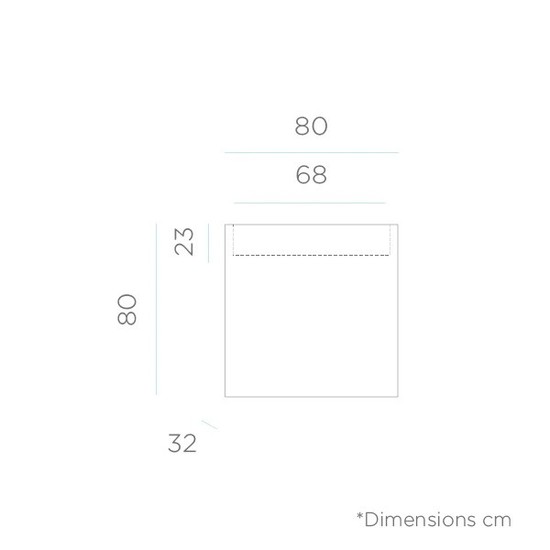 Newgarden JUNCO 80 Übertopf, Kübel XXL groß doppelwandig eckig Hochbeet 80x32x80cm weiss 39L außen