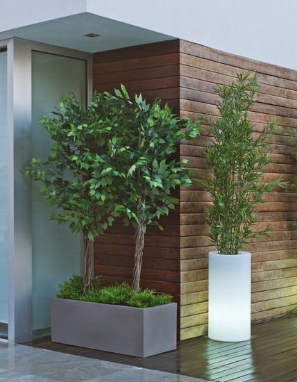 Newgarden JARA 100 Pflanzkübel XXL groß eckig 100x35x32cm anthrazit 52L außen