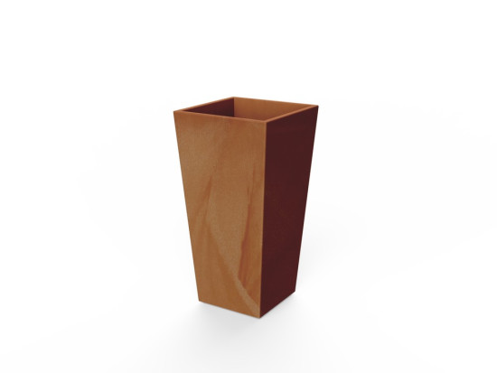 Newgarden MELISA 30 Übertopf, Kübel groß doppelwandig eckig, hoch 30x30x58cm terrakotta 11L mit Wasserspeicher außen