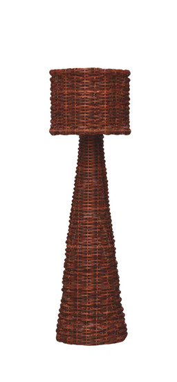 Newgarden Grace 140 Natur Akku Stehleuchte aus Rattan, warmweißes Licht, dimmbar, Fernbedienung ø22x109 cm