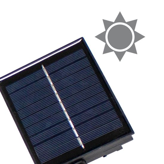 NewGarden OKINAWA LED Lichterkette Solar 8m, Bambus, Jute, Solar mit Akku, 10x E12 IP44