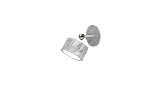 Newgarden Roll 8 Akku Marmor-Optik Wandleuchte, Montage ohne Bohren, warmweißes Licht, USB-Ladekabel ø8x7,2 cm
