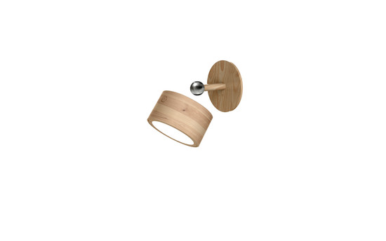 Newgarden Roll 8 Akku Holz-Optik Wandleuchte, Montage ohne Bohren, warmweißes Licht, USB-Ladekabel ø8x7,2 cm