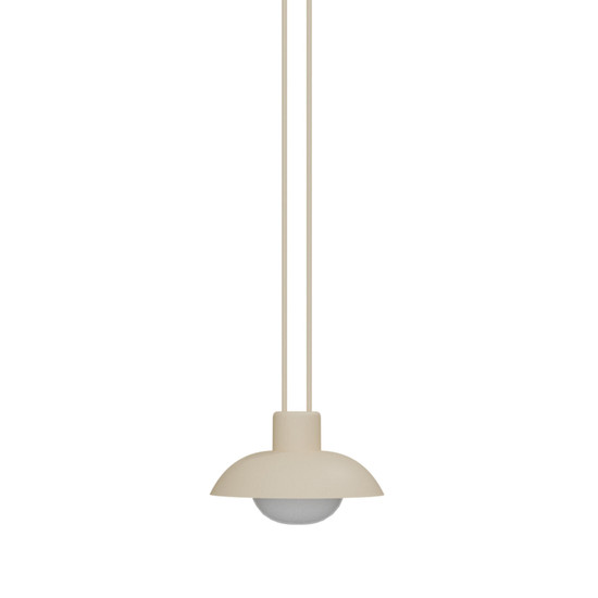 Newgarden Syros 20 Akku Beige mobile Dekoleuchte mit Seil, warmweißes Licht, dimmbar, Fernbedienung ø20x9,5 cm