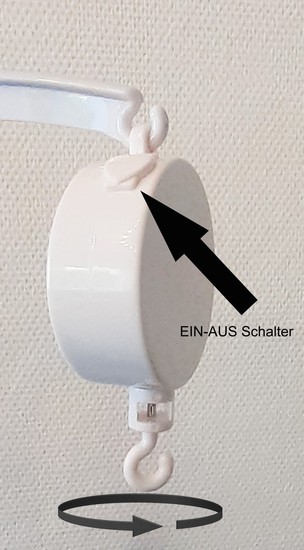 Niermann Mobilehalter zum Klemmen mit Spieluhr Weiß