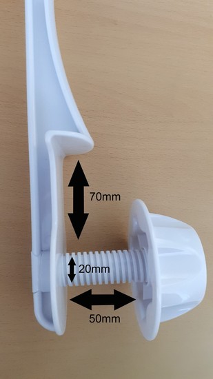 Niermann Mobilehalter zum Schrauben mit Spieluhr Weiß