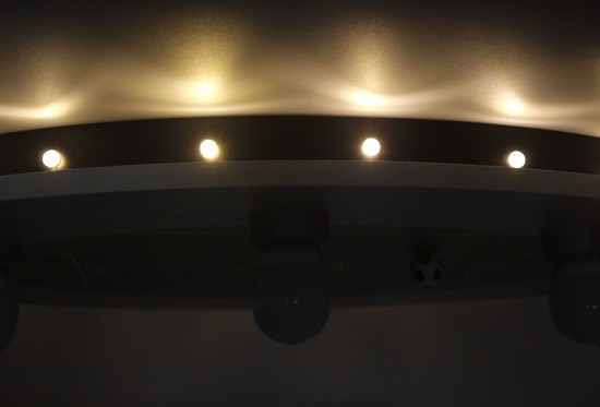 Niermann Fußballstadion LED Deckenleuchte 5fach E14 Grün, Silber Made in Germany