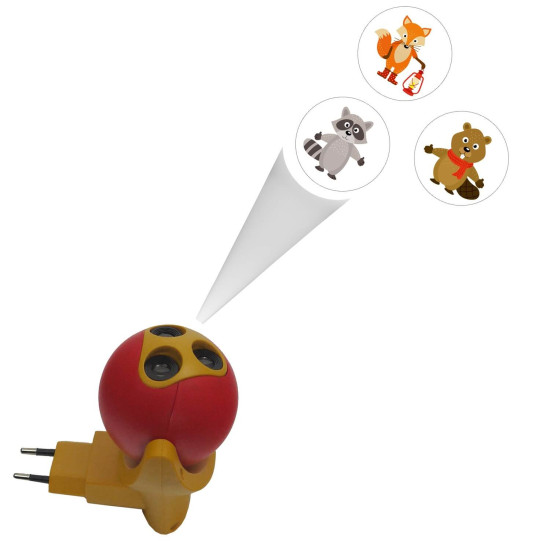 Niermann Waldtiere LED Nachtlicht 3-fach 1W Gelb