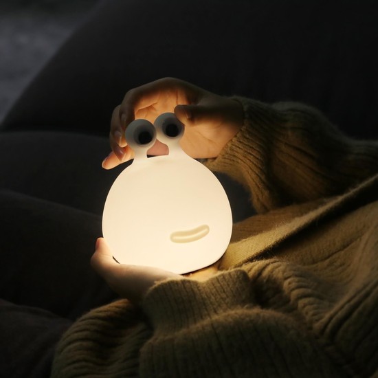 Mega Light Eggy & Friends LED Nachtlicht Warmweiss dimmbar Momo Moon 3W Weiß