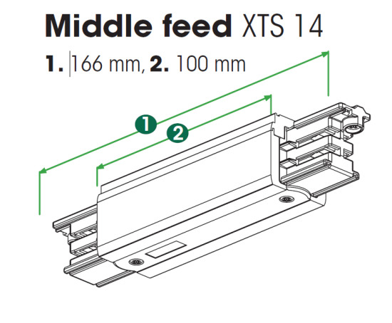 Nordic Global Trac Mitteleinspeisung 3-Phasen XTS14-2 schwarz