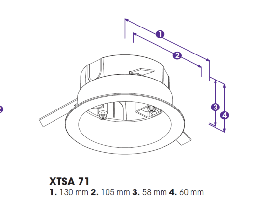 Nordic Global Trac Einbaurahmen GA70 XTSA71-3 weiss