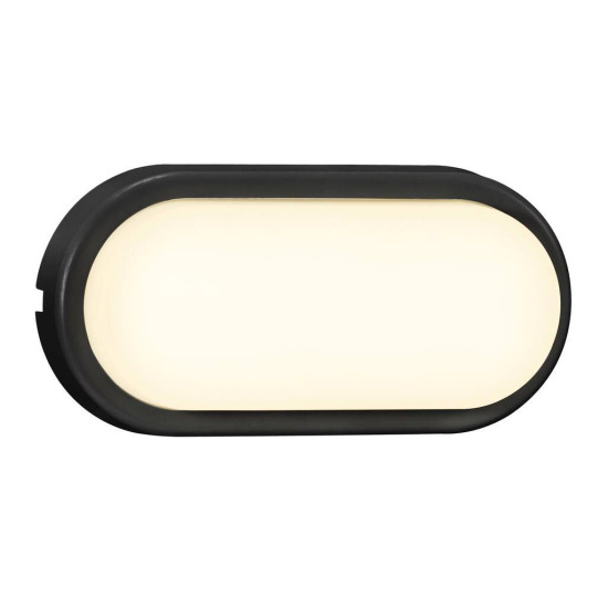Nordlux Cuba Energy Oval LED Wandleuchte 6,5W IP54 Schwarz warmweiss