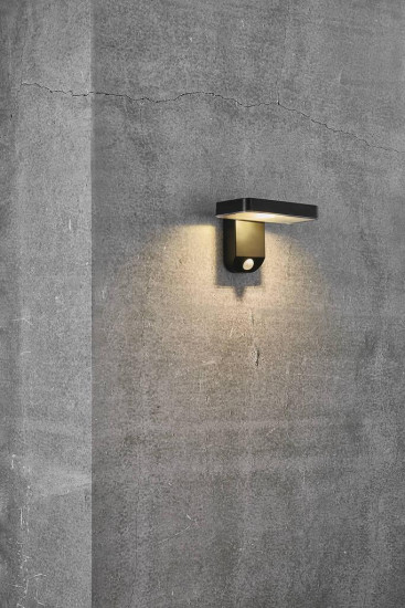 Nordlux Rica Square LED Wandleuchte 5W IP44 Schwarz warmweiss