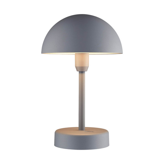 Nordlux LED Akkuleuchte Ellen To-Go Tischlampe Grau dimmbar Moodmaker 300lm 3000K warmweiß Ø16cm IP44 Aluminium 2418015010