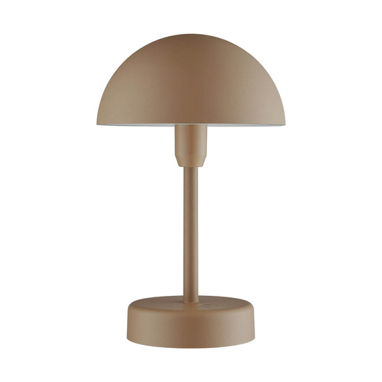 Nordlux LED Akkuleuchte Ellen To-Go Tischlampe Braun dimmbar Moodmaker 300lm 3000K warmweiß Ø16cm IP44 Aluminium 2418015018
