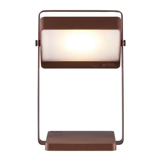 Nordlux LED Akkuleuchte Saulio Solar Braun dimmbar 200lm 3000K warmweiß 23,5cm IP44 Aluminium 2418035018