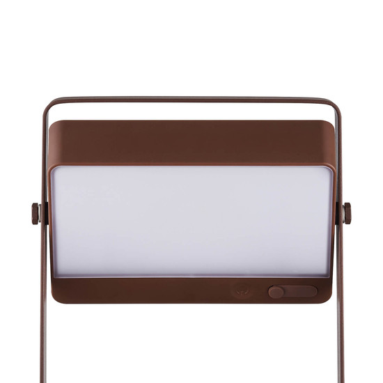 Nordlux LED Akkuleuchte Saulio Solar Braun dimmbar 200lm 3000K warmweiß 23,5cm IP44 Aluminium 2418035018