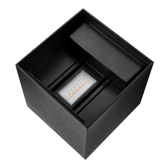 Nordlux MILDA Kubi LED Aussen-Wandleuchte Warmweiss 4,9W Schwarz IP44 2418331003