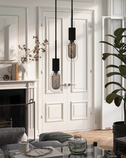 Nordlux 2480052747 DecoE27 T95 BSF LED E27 Leuchtmittel 4,1W Dimmbar Extra-warmweiss Rauchfarben