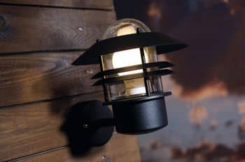 Nordlux 25011003 Blokhus Wandleuchte E27 Glas Schwarz IP54